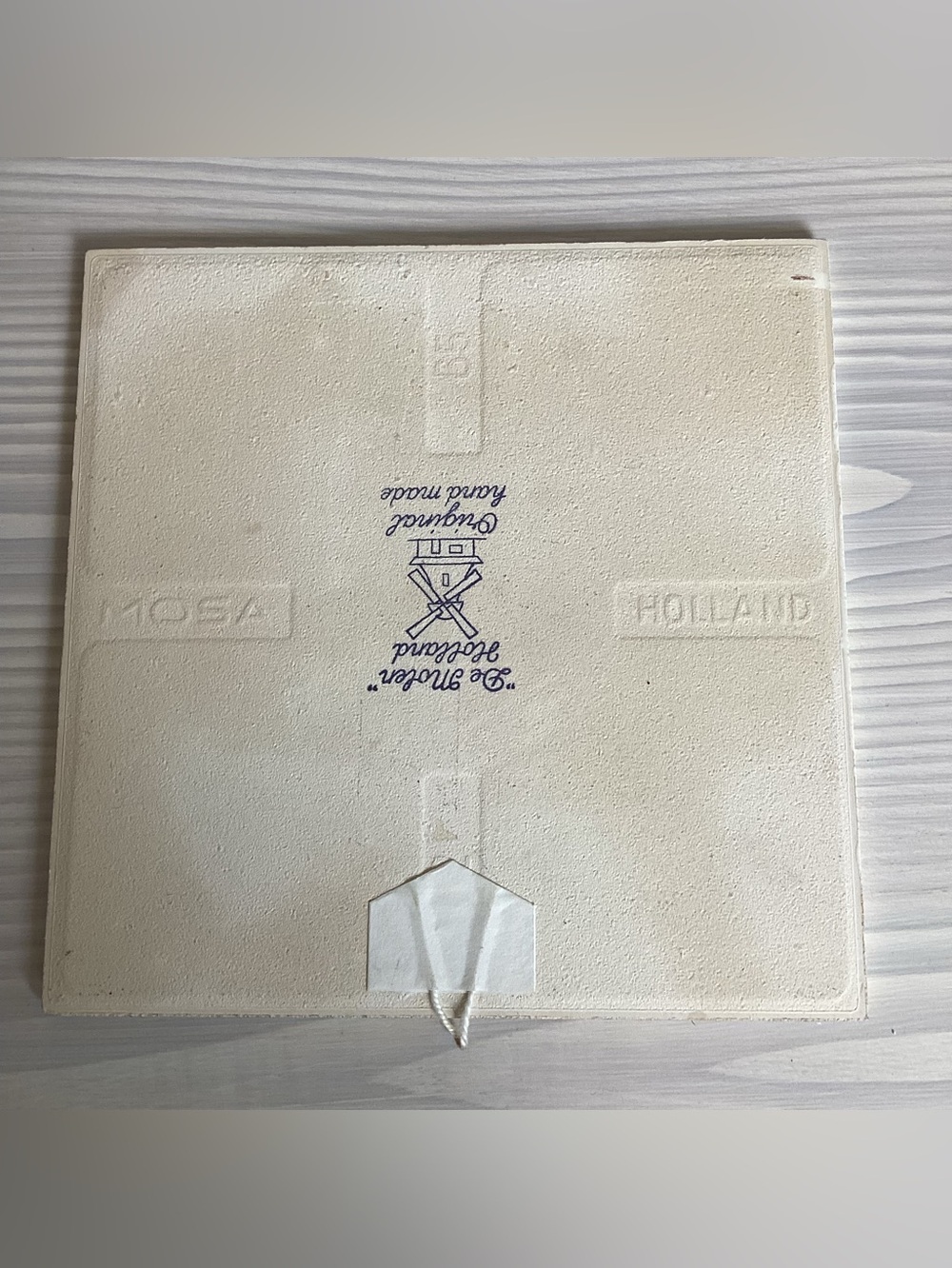 Vintage Royal Mosa Dutch Holland Volendam Delft Blue Tile Wall Decor Trivet 6x6" - Picture 5 of 5